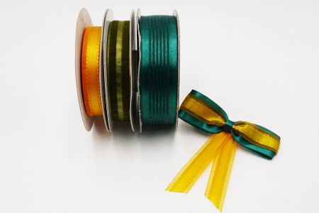 Dark Green Sheer Ribbon Set - Dark Green Sheer Ribbon Set